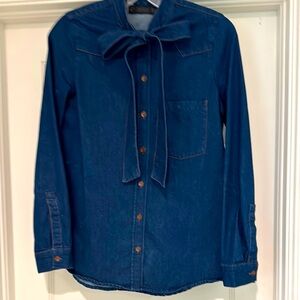 Zara tragic collection size small denim blouse